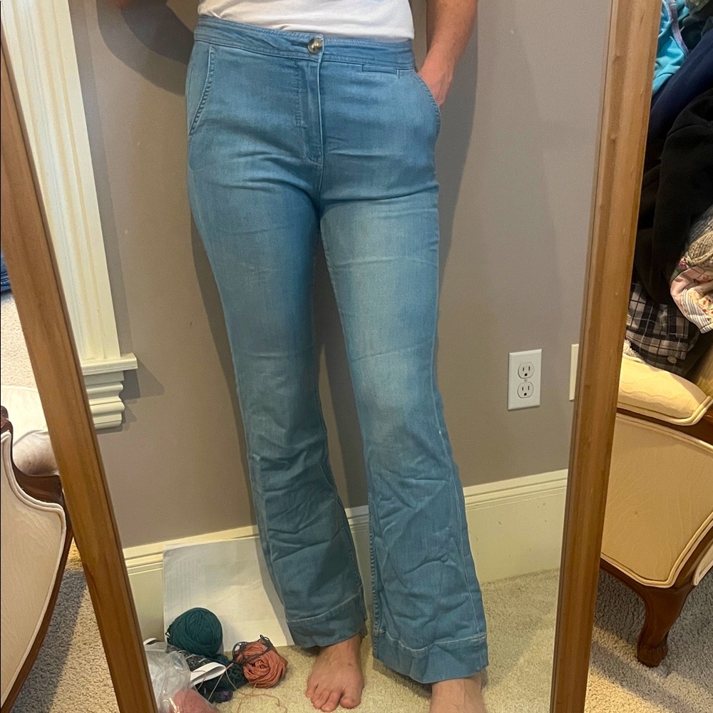 Pilcro (Anthropologie) high-rise bootcut trouser denim